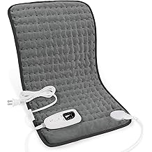 Deepsoon Heating Pad,Electric Heating Pads for Back,Neck,Abdomen,Moist Heating Pad for Shoulder,Knee,Arms,Legs,Dry/Moist Heat &amp; Auto Shut Off,Christmas Gifts for Men and Women,Dark Gray,24x12 Inch