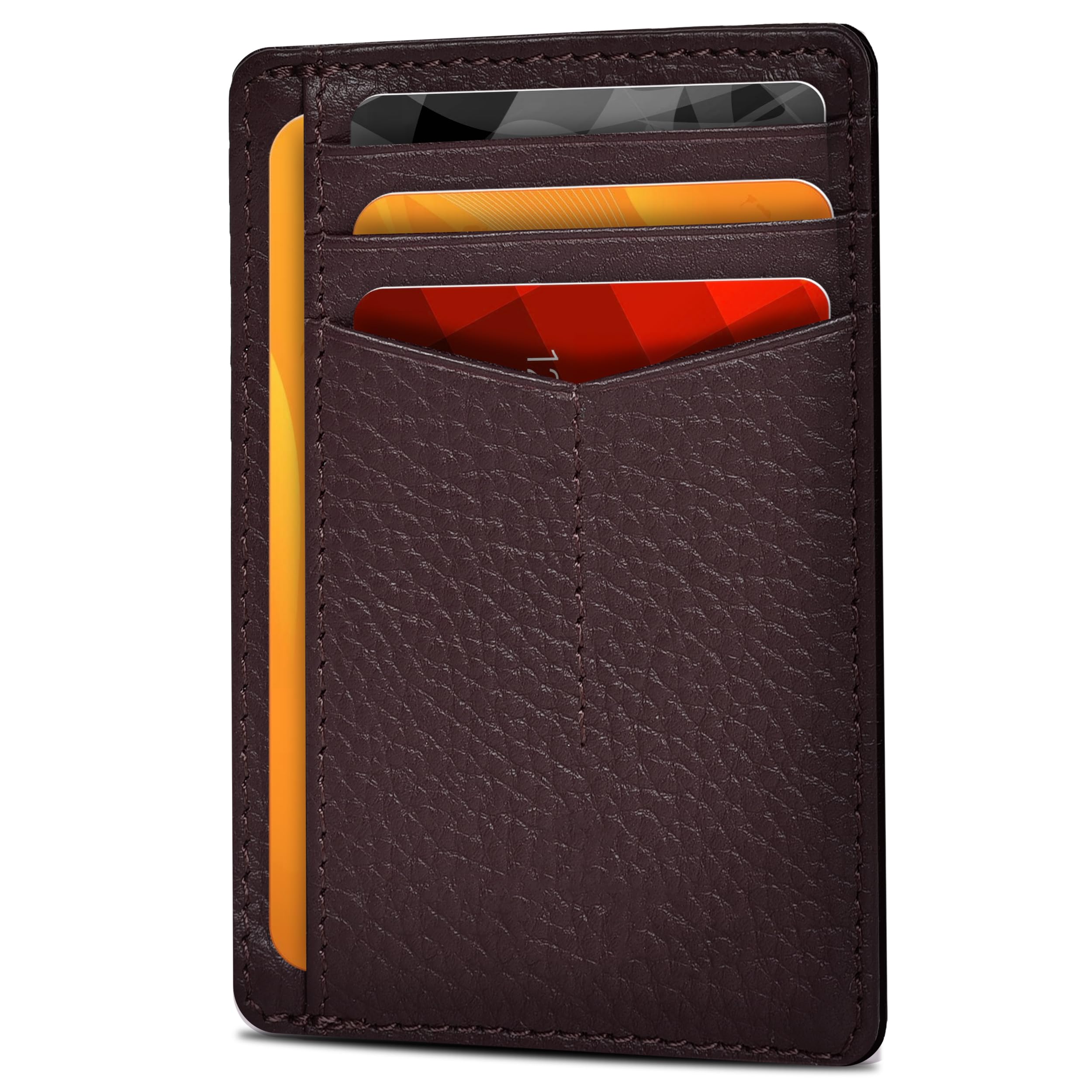 Leather Minimalist Wallet for Men & Women RFID Front Pocket Leather Card Holder Wallets