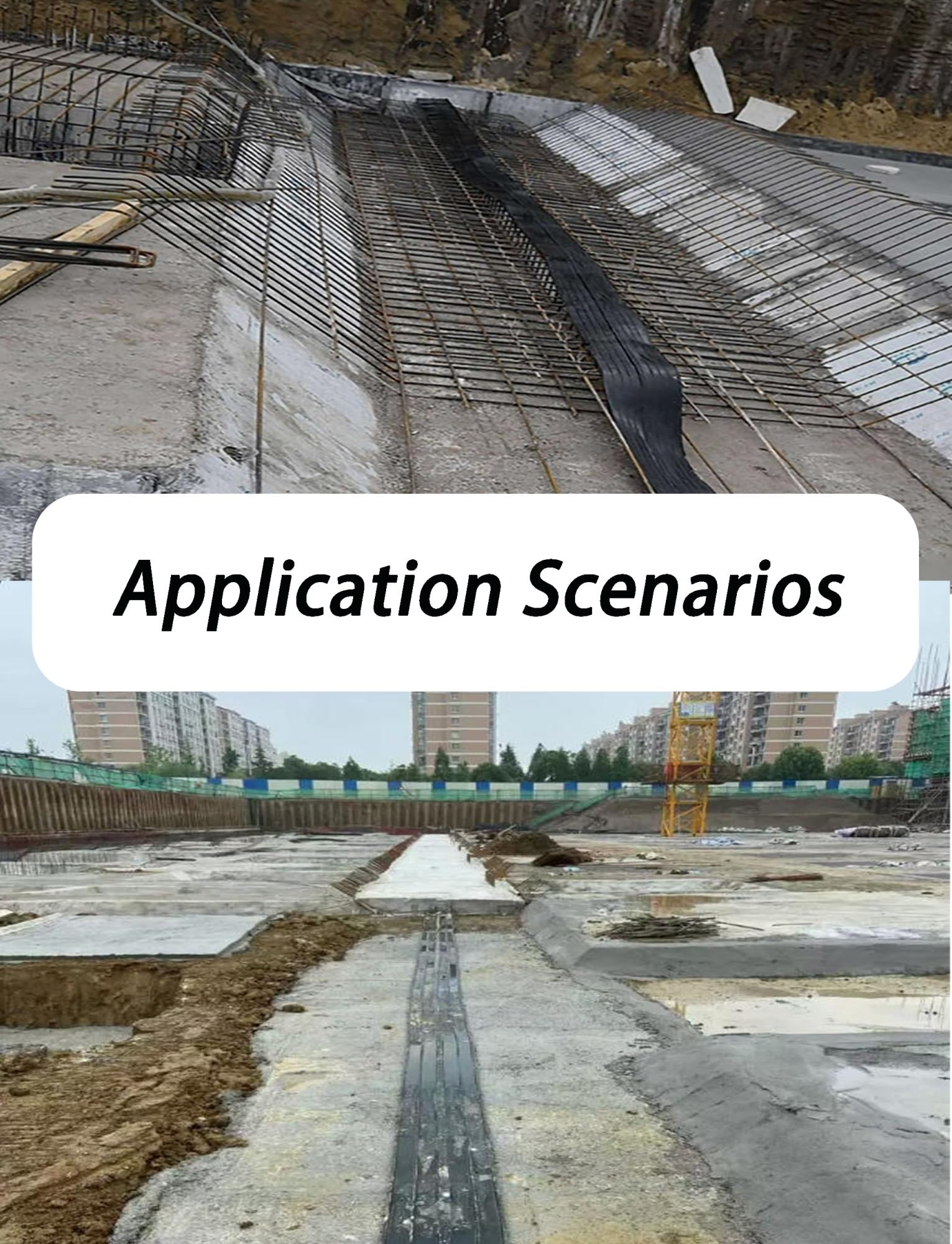 Taśma zatrzymująca wodę do połączeń betonowych, tunelu, hydroizolacji piwnicy - typ zewnętrzny żarówki środkowej, 2000 x 35 x 0,8 cm wbudowana