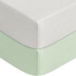 Feuilles de literie 2Pack Feuilles de lit bébé étirées pour matelas de lit de bébé 52"x28" Super Soft Couverture de lit pour bébé Neutre pour les filles de bébé (Pinecone)
