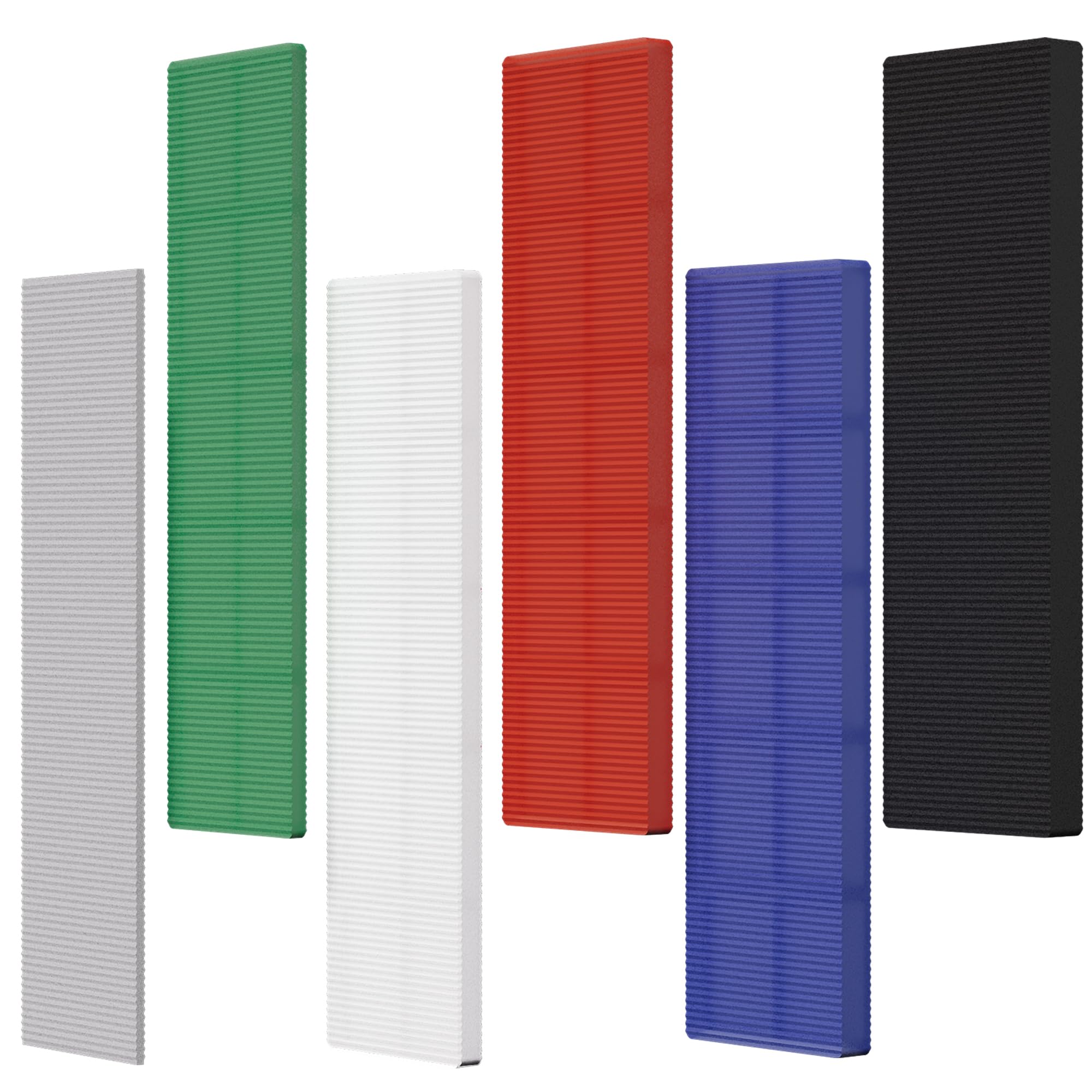 INCETUE 72-Pack Plastic Glazing Packers & Shims (1-6mm) - 28mm x 100mm Durable Spacers for Window/Door Leveling, DIY & Professional Installations