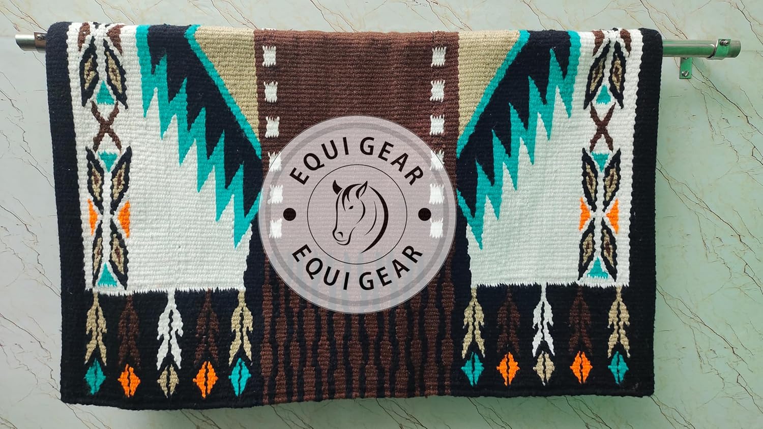 Western Show Horse Saddle Blanket New Zealand Wool Western Design Handmade Saddle Blanket Top Wool Pad Sensor Flex (Customization Available) ZB-019