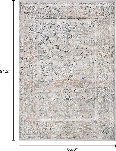 Miniatura 2 de MARTHA STEWART x SAFAVIEH MSR687G - Alfombra de centeno para sala de estar, comedor y dormitorio, 5 pies 3 pulgadas x 7 pies 6 pulgadas, color