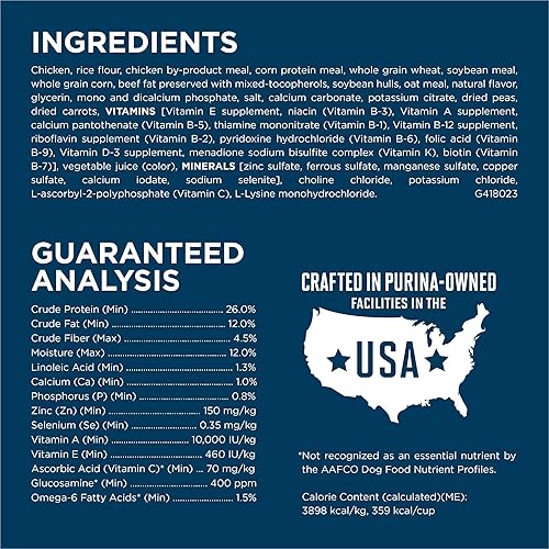 Vista 4 de Purina ONE Plus - Fórmula seca de alimento para perros adultos de raza grande, rico en proteínas, sabor natural de pollo – bolsa de 40 libras