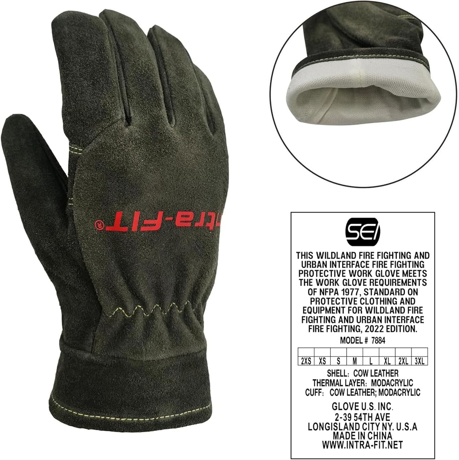 Wildland NFPA 1977 Fire Fighter Glove, Fire Gloves with Heat Resistance & Flame Resistance for Fire Safety