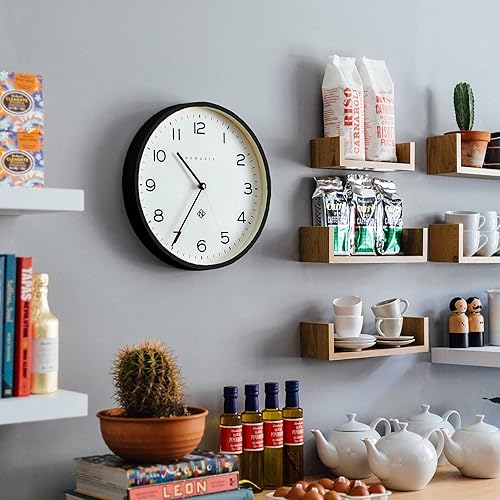 Miniatura 18 de NEWGATE® Reloj de pared con eco número tres Reloj redondo moderno 14.5 pulgadas Rojo Números fáciles de leer Ideal para cocina, sala