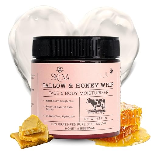Sarga de carne batida para la piel 100% alimentado con pasto Hidratante totalmente natural para rostro y cuerpo Rico en vitaminas A, D, E y K