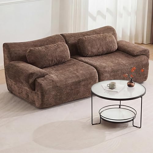 Juego de sofás modulares sin hueso de 79.6 pulgadas para sala de estar, sofá modular en una caja, sofá moderno de espuma viscoelástica, sofás