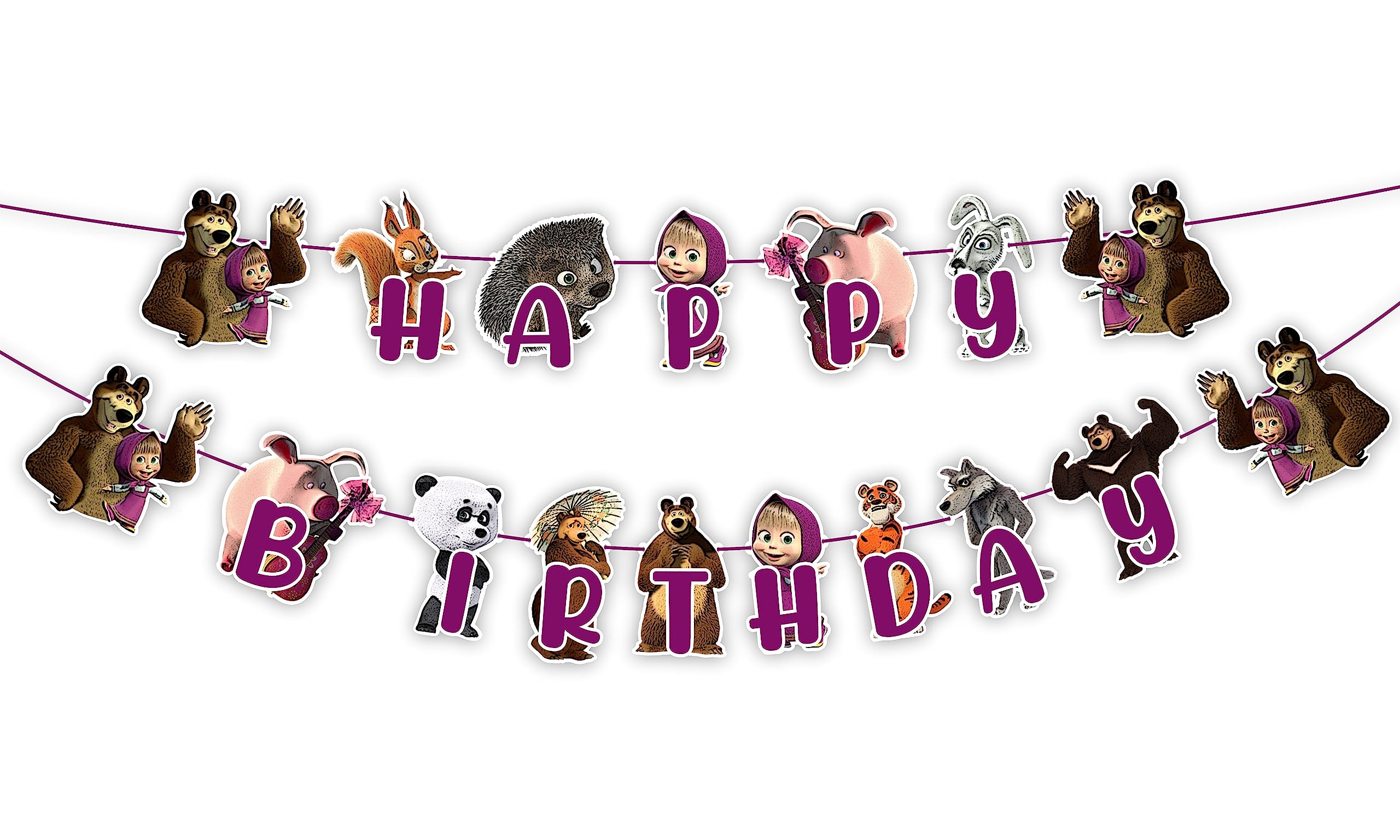 Seyal Masa and the Bear Happy Birthday Banner