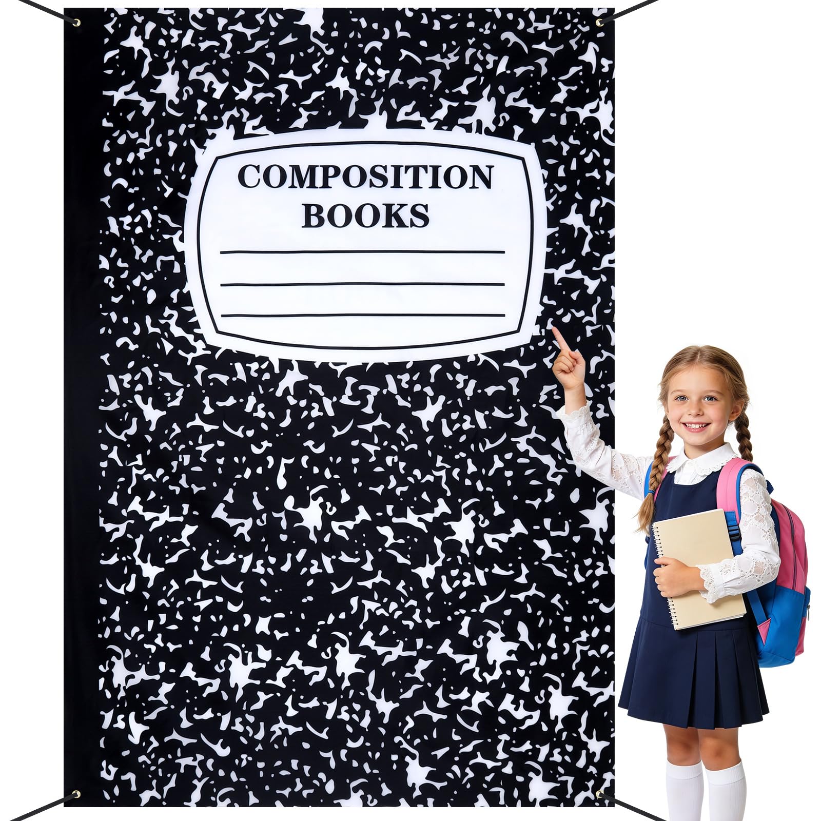 Toile de fond rentrée scolaire pour photo souvenir de classe et décoration de bureau
