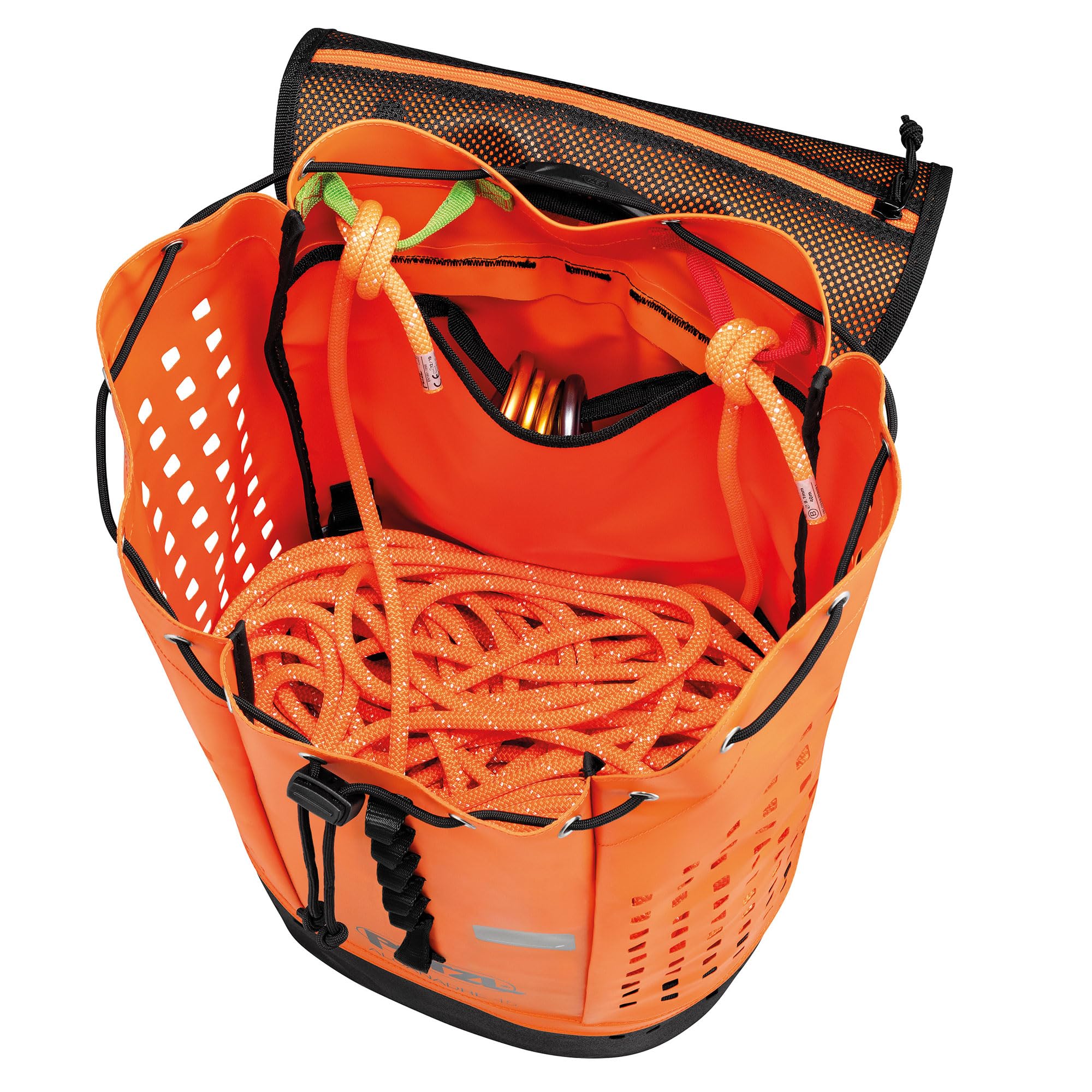 PETZL - Transportsack zum Canyoning ALCANADRE Guide 45-1745 g, Orange/Schwarz, 45 Liter