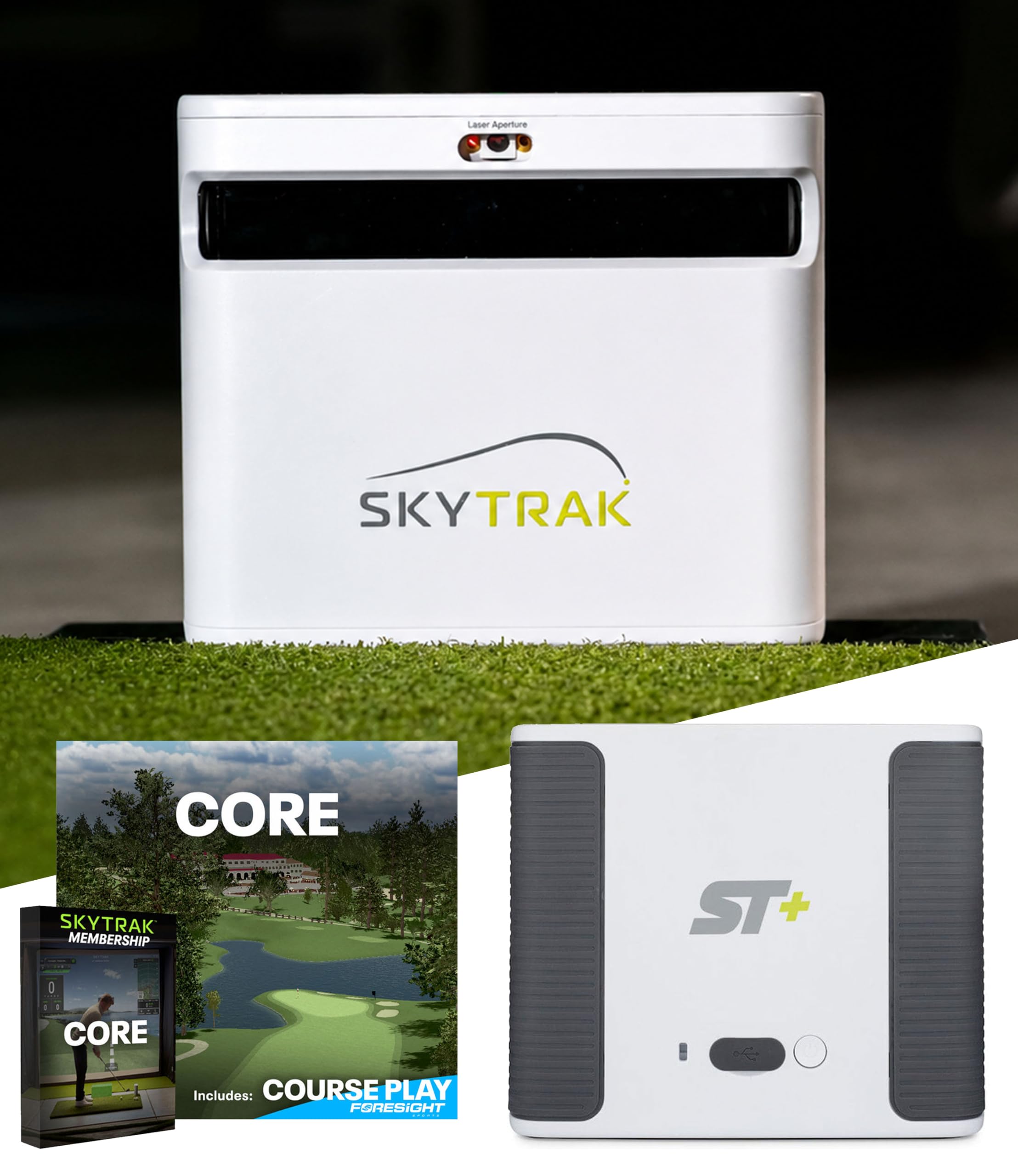 SkyTrak+ Golf Launch Monitor &amp; Simulator with Free Foresight Course Play