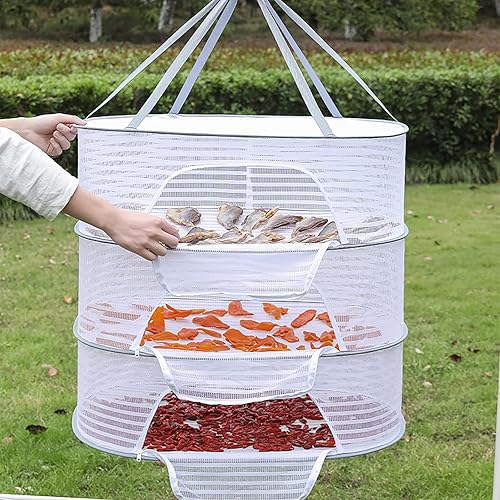 Miniatura 3 de Rejilla de secado de hierbas, red plegable de malla con cremallera, red de secado de alimentos para secar suéter para secar semillas, hierbas,