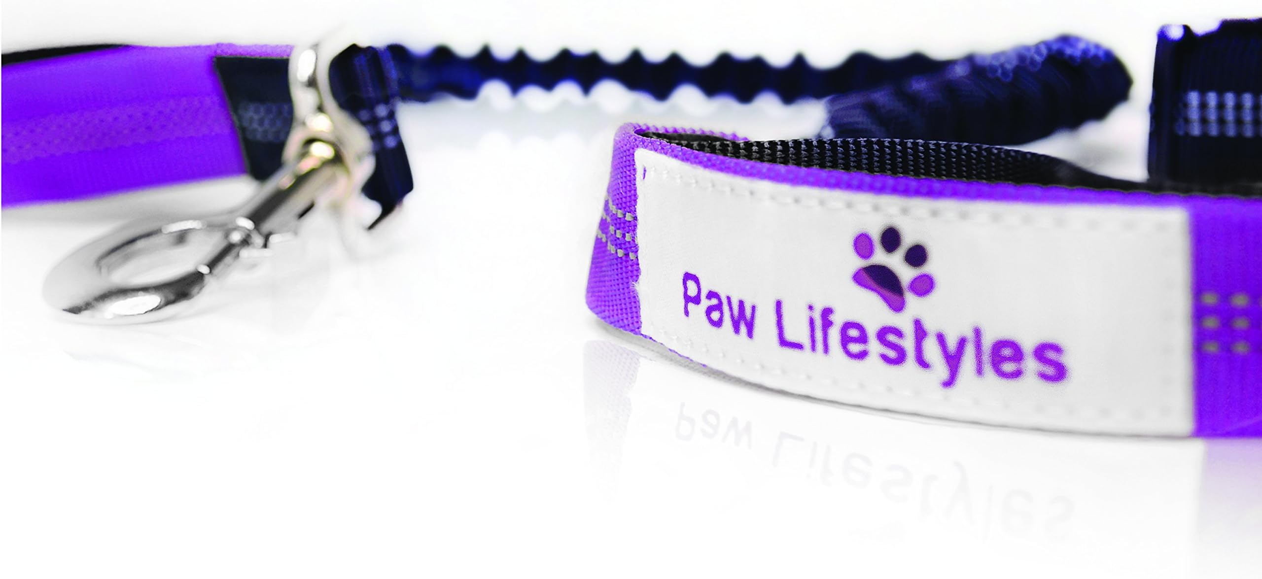 Paw Lifestyles Retractable Hands Free Dog Leash W/Smartphone Pouch – Dual Handle Bungee Waist Leash for Up to 150 lbs Large Dogs