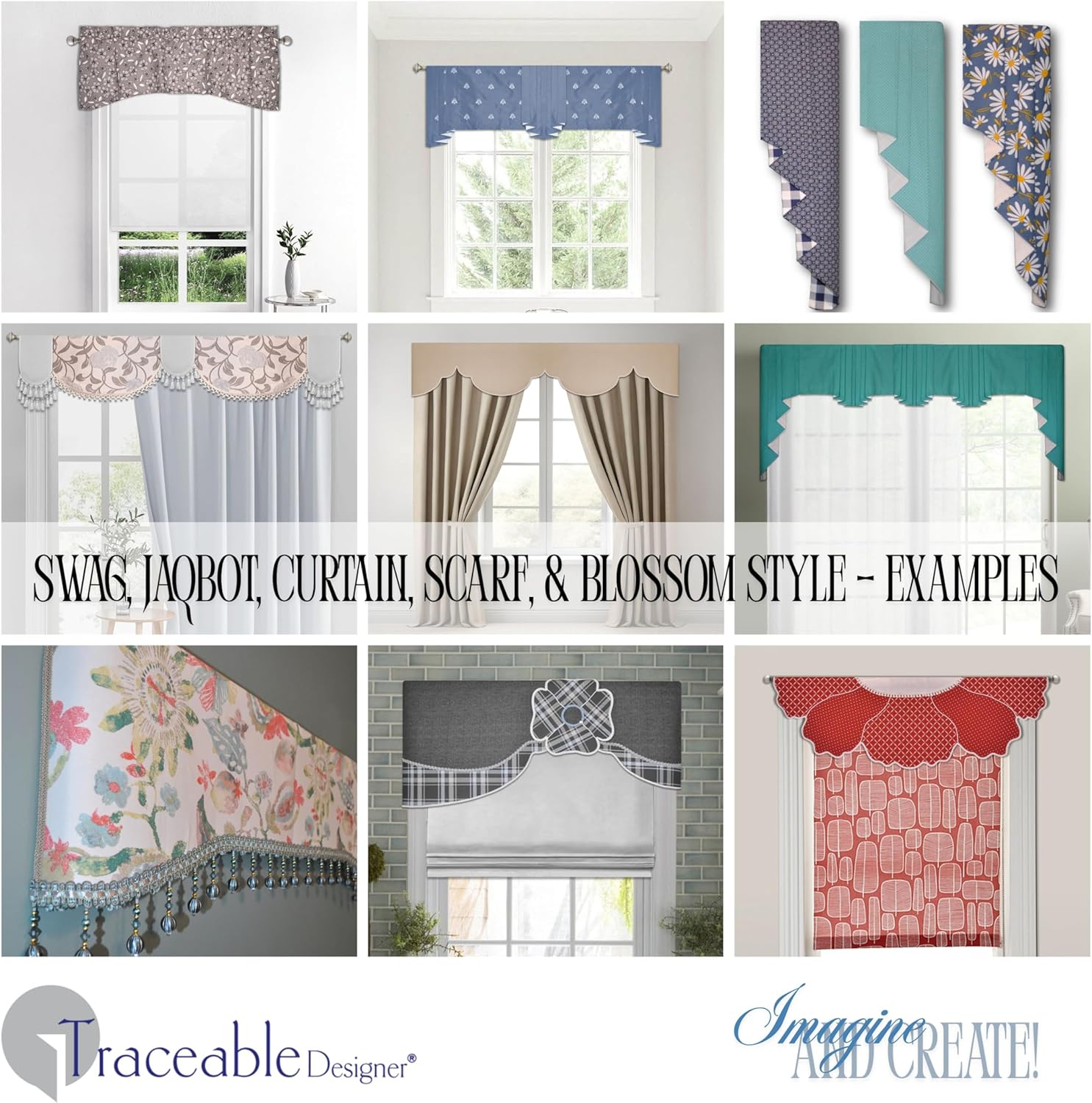 Deluxe No-Sew Master Decorator Kit | DIY Home Decor | Make Valances, Cornices, Lambrequins, Swags  Curtains, Without Using a Sewing Machine