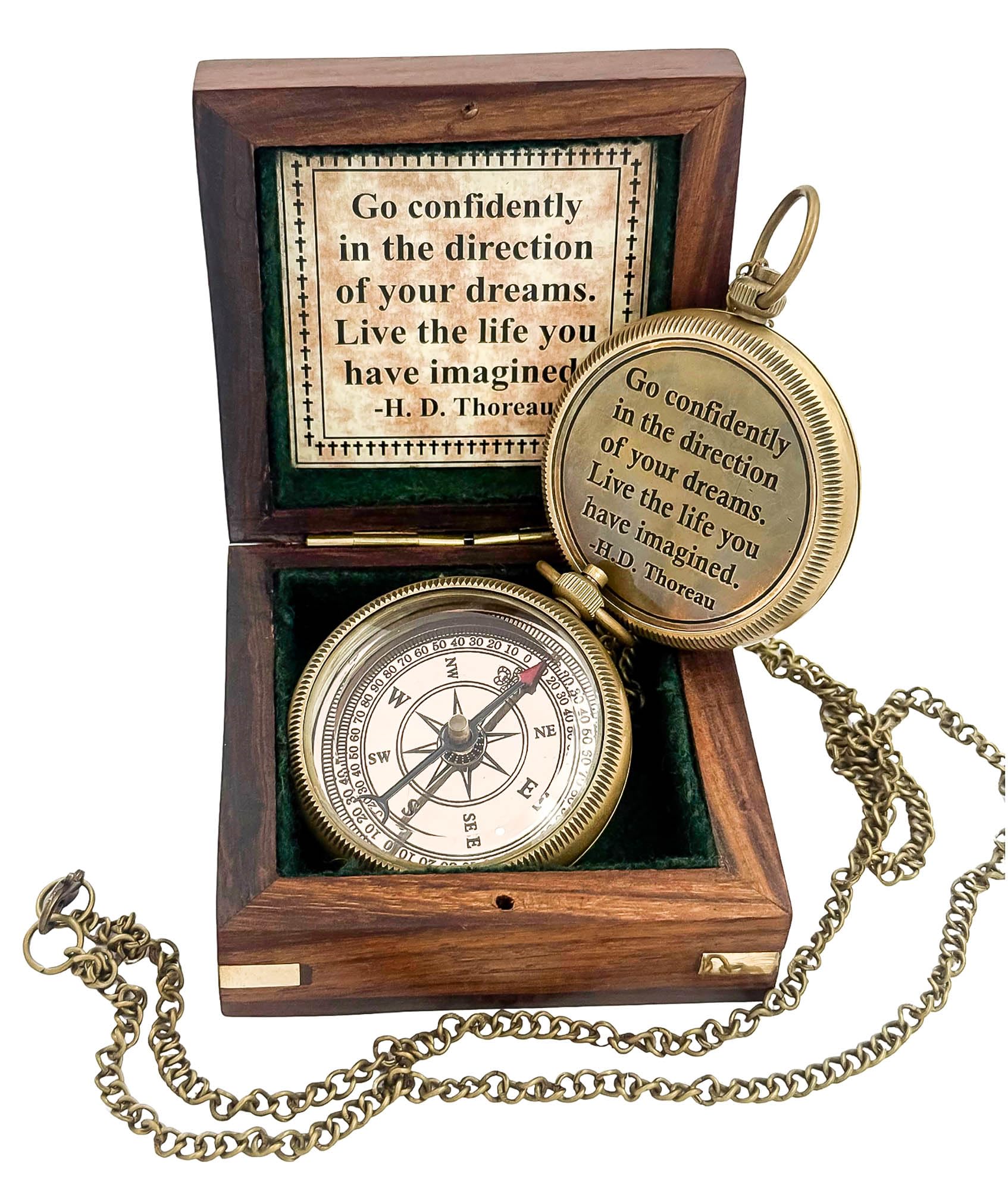 Brass Maritime Telescope with Wooden Box