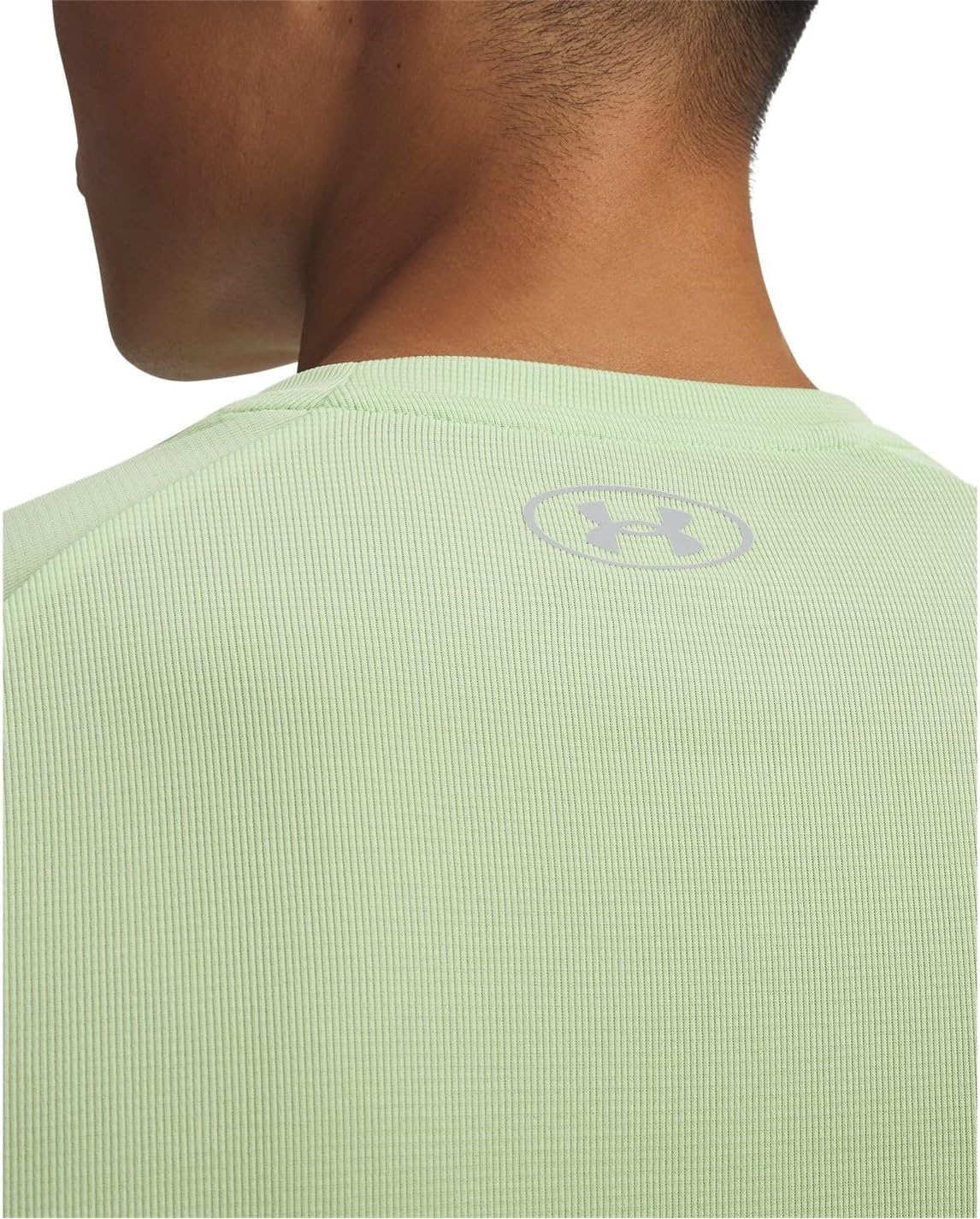 Under Armour Mens Tech Textured Short Sleeve T-Shirt Lumos Lime/Mod Gray Large