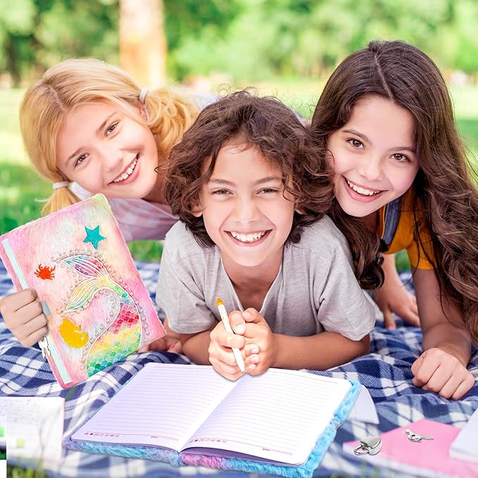 2 Diarios Sirenita con Candado para Niñas 6-8 Años Regalo miniatura 7