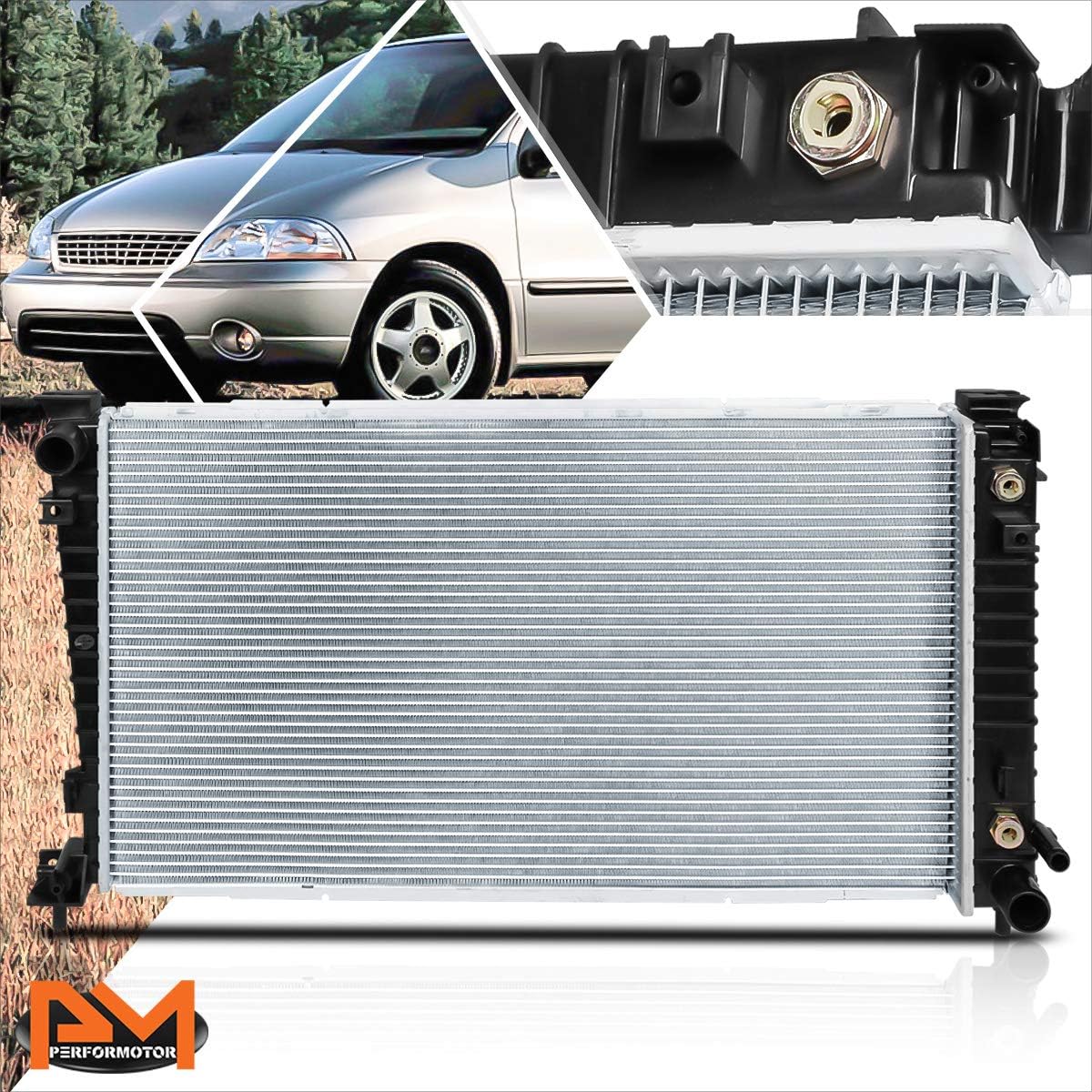 DPI-2258 OE Factory Style Aluminum Core Radiator Compatible with 99-07 Ford Windstar/Freestar AT/MT