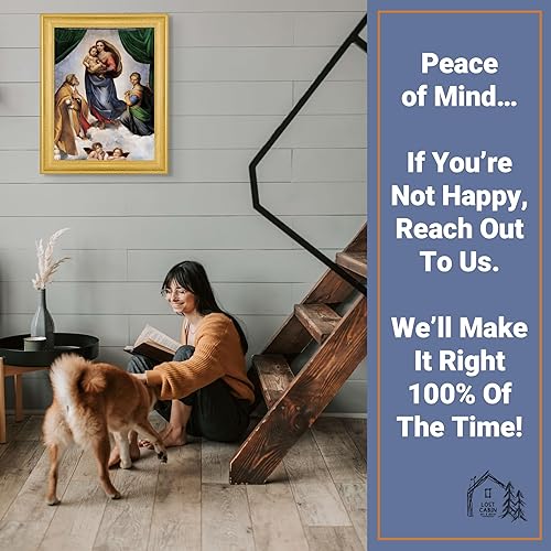 Vista 188 de Cabaña perdida de San Jorge y el dragón de Raphael Impresión en marco plano negro Reproducción de pintura de obras de arte fino Póster 2-San