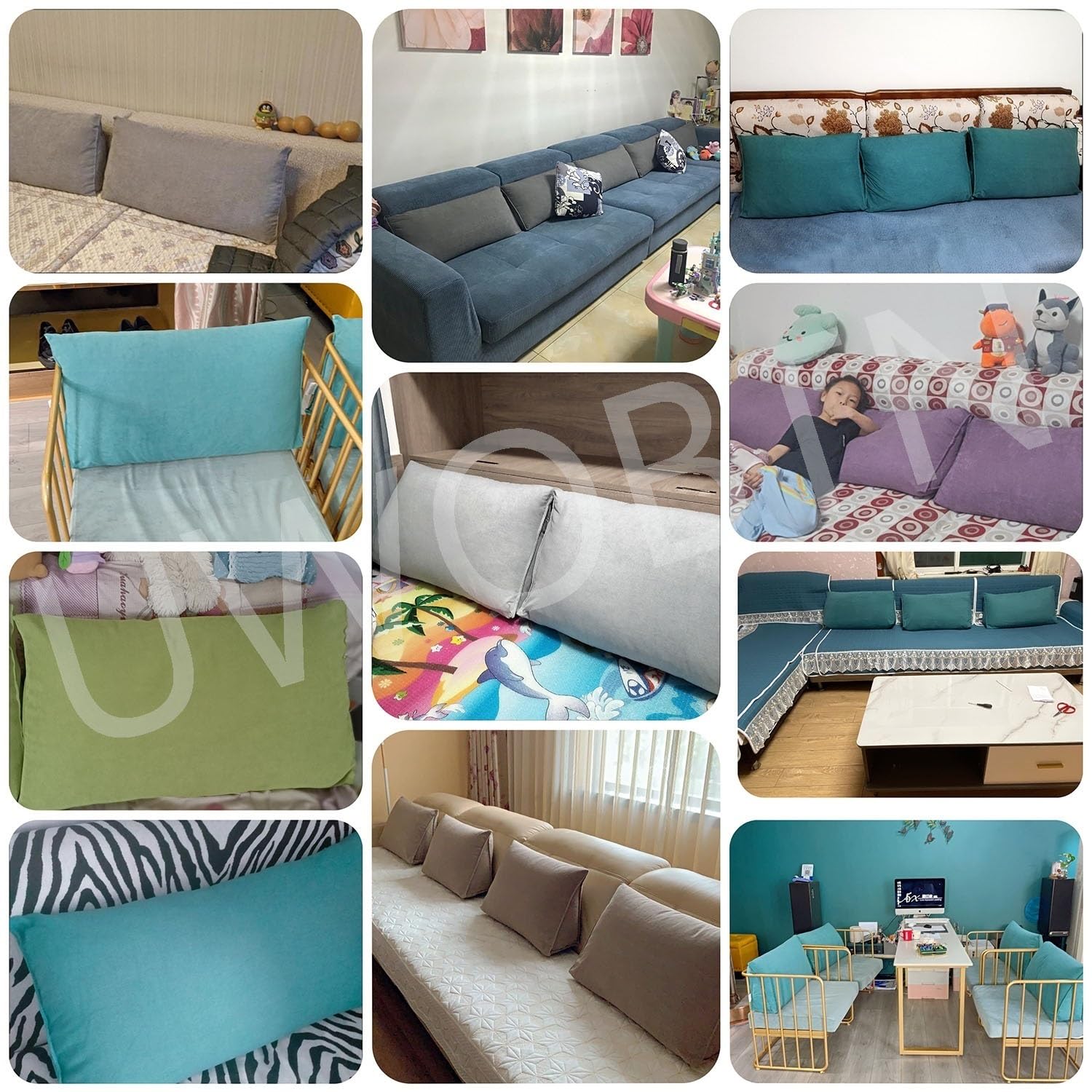 Cuscino Schienale Letto E Divano 60/70/80/100/120cm Cuscino Premium Imbottito Cuscino Per Testiera Singolo/Matrimoniale Rettangolare Schienale Testata Letto Divano Schienale Lettura ( Color : #4 , Siz