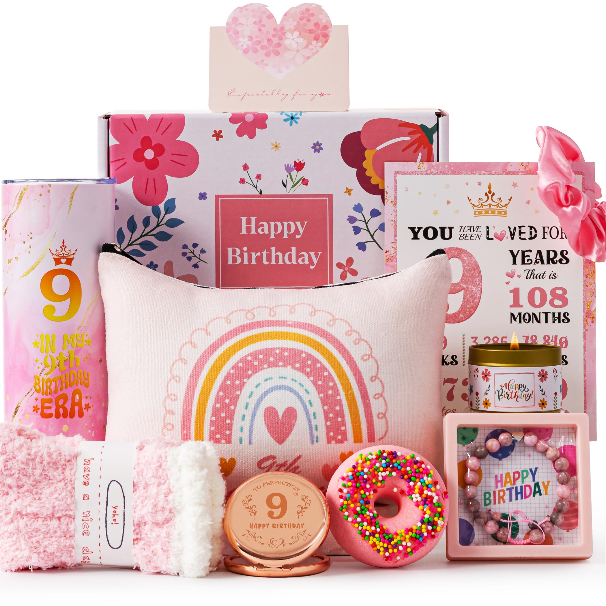 10th Birthday Gifts for Girls,Best Gifts Basket Presents Ideas for Turning 10 Year Old Girls,Happy Sweet 10th Birthday Pamper Hamper Box Kit for Sister Daughter Granddaughter Niece Teenage Teen Her — view 10