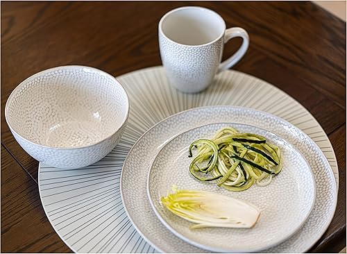 Miniatura 5 de S4 Platos llanos Serene de 10.25", crema