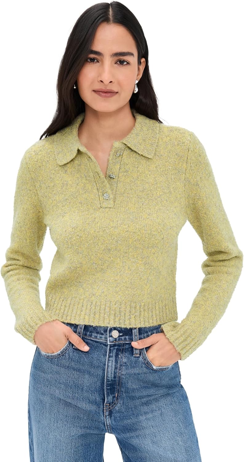 LE BOP Women's Wren Boucle Polo Sweater