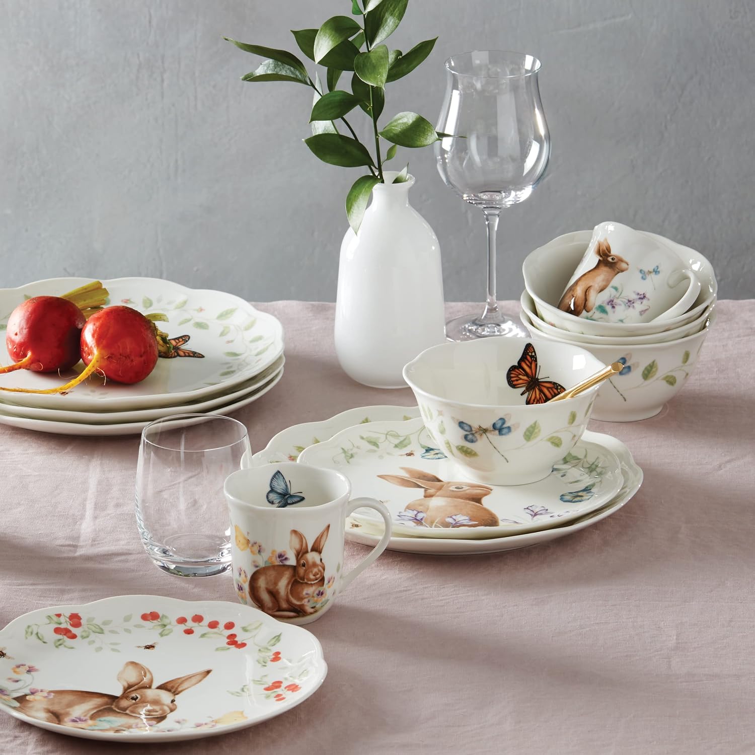 Lenox 894104 Butterfly Meadow Bunny 16Pc Set