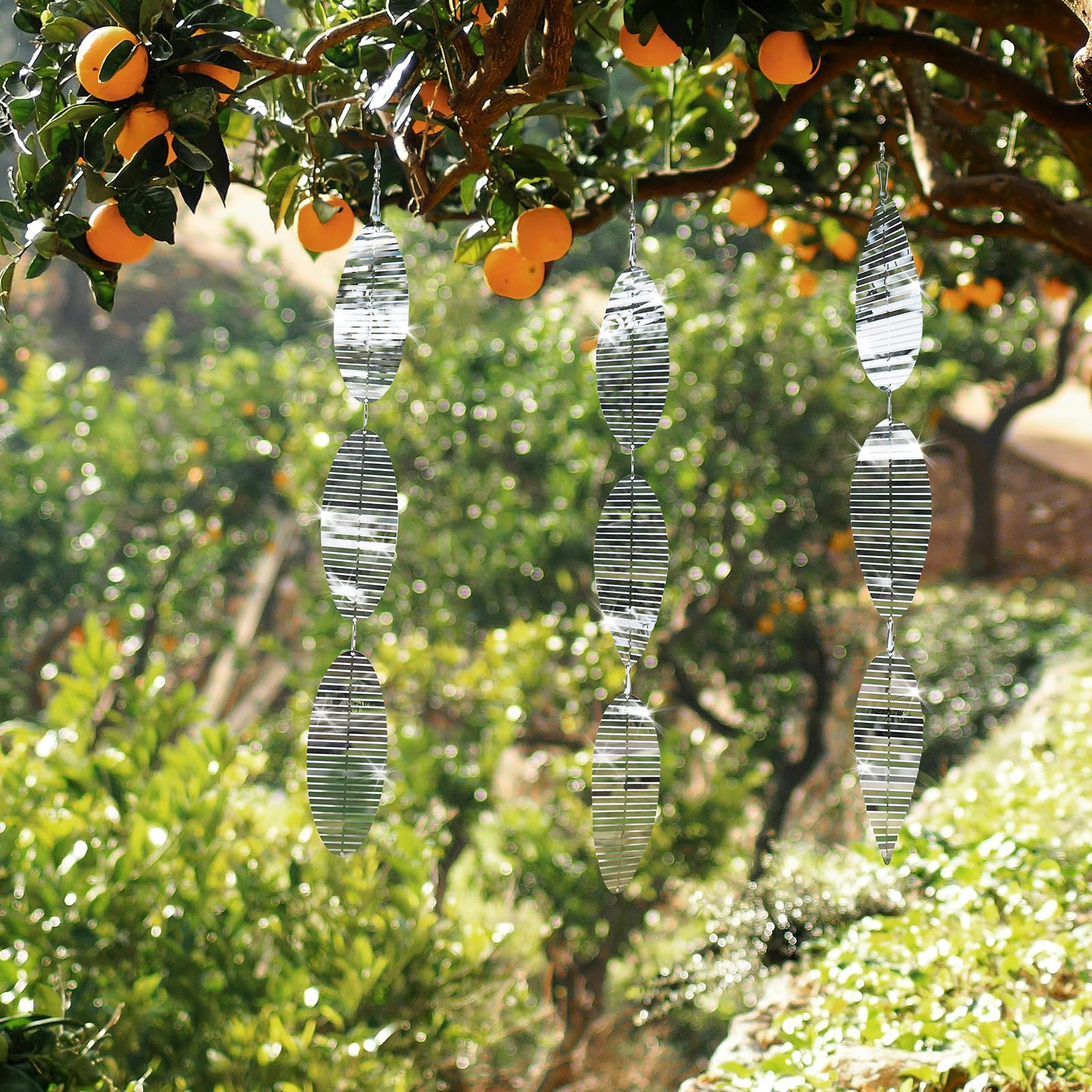 NEOEGOR Vogelschreck Aus Edelstahl – Reflektierende Windspiele Für Garten & Balkon