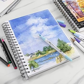 Amazon | Ohuhu スケッチブック 画用紙 200gsm 294mm×243mm 62枚