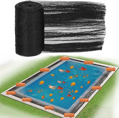 Sibosen Rede De Proteção Para Piscina Enterrada 19,6 X 36 Pés - Retangular 14 26 Piscina, Mantém As Folhas Afastadas