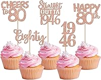 Vista 29 de 30 piezas de decoraciones para pastel de cumpleaños número 10, decoraciones de cupcakes negras con brillo, 10 feliz cumple, directo desde 2016, 10