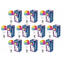 CROMPTON 9-Watt B22 WiFi Smart LED Bulb Compatible with Amazon Alexa and Google Assistant (Immensa Music Sync B22, Pack of 10)