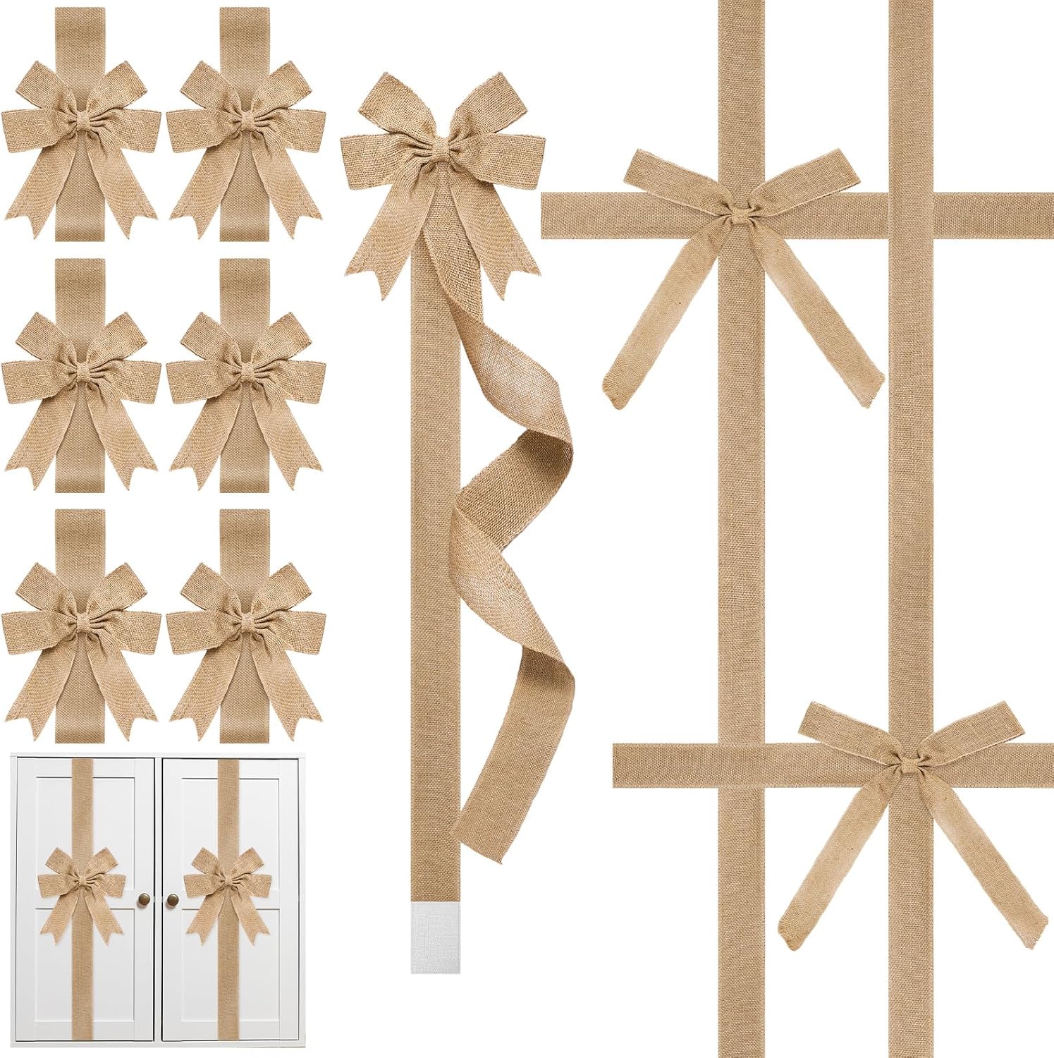 Crowye 14 Pcs Christmas Door Ribbon Bow Christmas