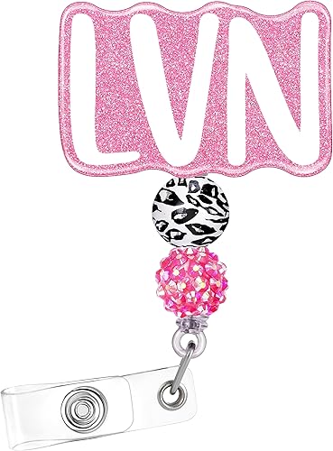 Plifal LVN - Soporte retráctil para carrete con clip de identificación para enfermera, enfermería, tarjeta de identificación, tarjeta de