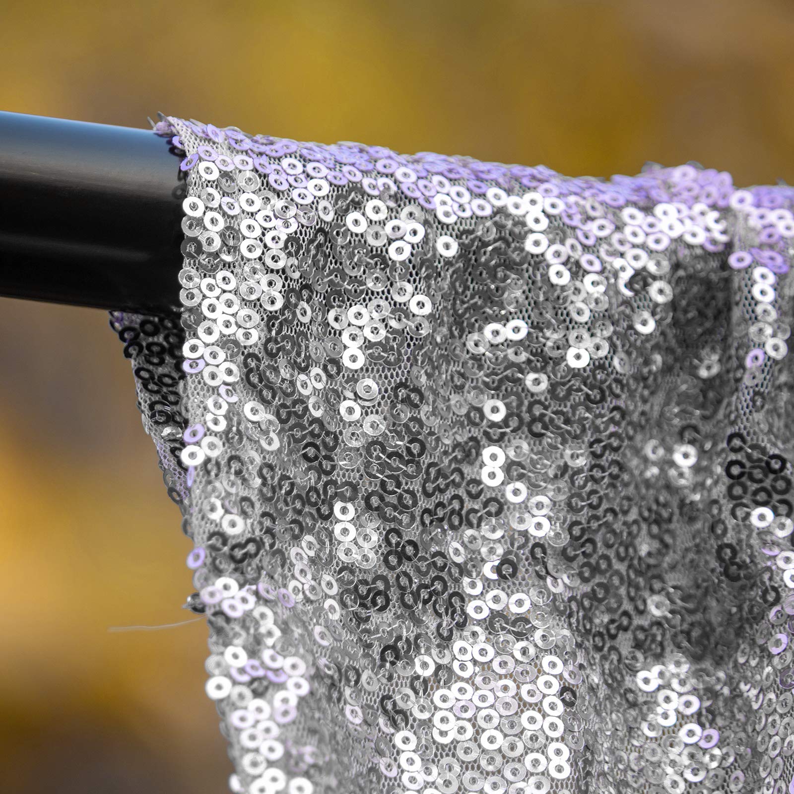 JYFLZQ Sfondo con paillettes argentate per feste, 3 x 3 m (larghezza x altezza), 1 pannello | Tende con sfondo glitterato, per compleanni, matrimoni, eventi speciali, accessori per cabina fotografica per feste