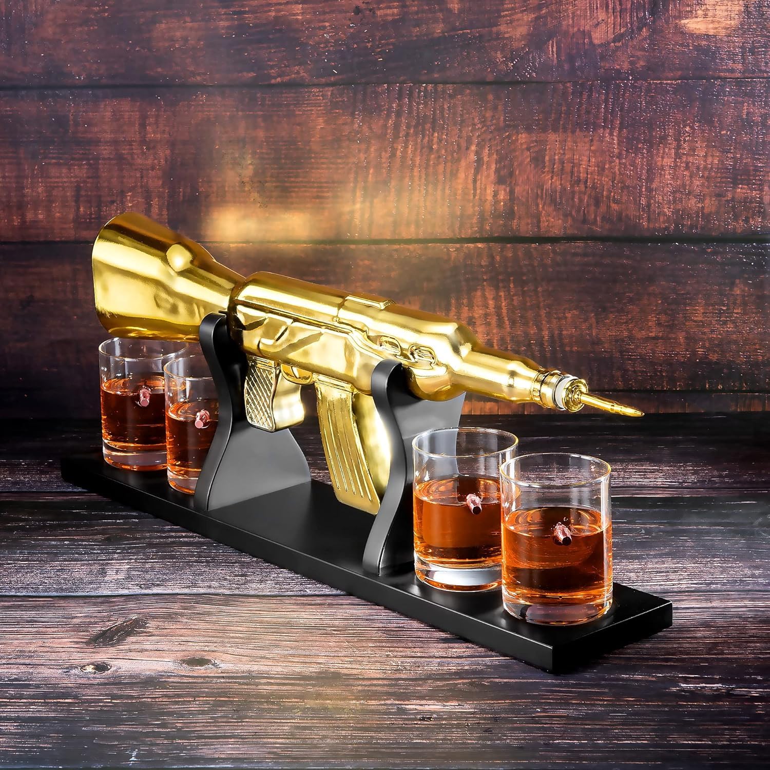 Amazon.co.jp: AK Gold ウイスキーデカンタセット 弾丸ウイスキー