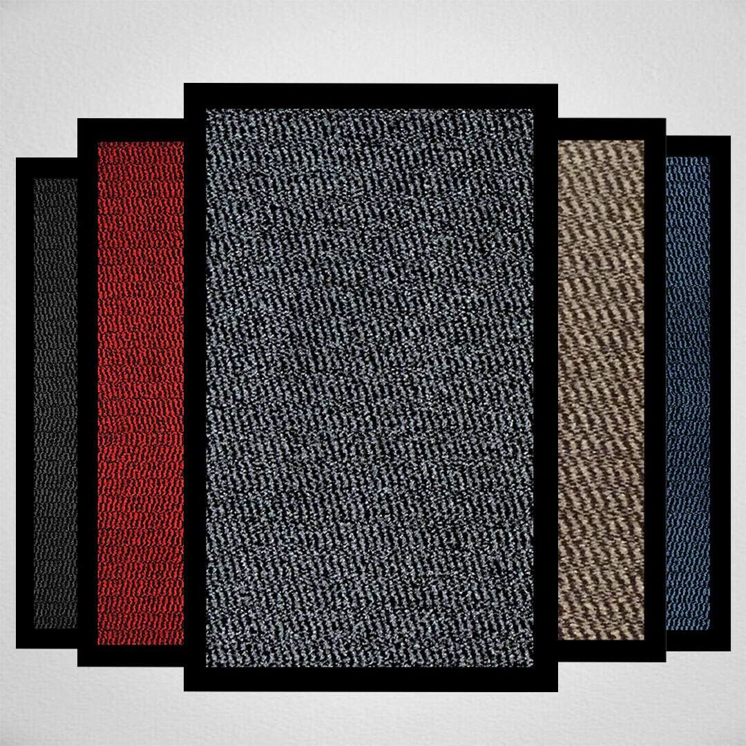 Milosc Doormat Dirt Trapper For Indoor & Outdoor Black Grey Washable Barrier Mat Heavy Duty Non