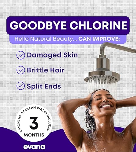 Miniatura 2 de Cabezal de ducha filtrado Evana con filtros - Elimina hasta el 99% de cloro y metales pesados - Cabezales de ducha de alta presión – Accesorios de