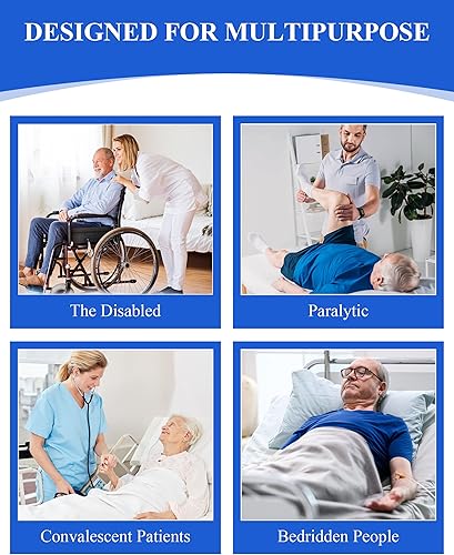 Miniatura 6 de SPRING SEAON Almohadilla de cama de posicionamiento con 8 asas reforzadas, hoja de transferencia lavable y reutilizable de 46.5 x 38.5 pulgadas para