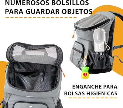 Ferplast Voyager 350 Sırt Taşıma Çantası Gri