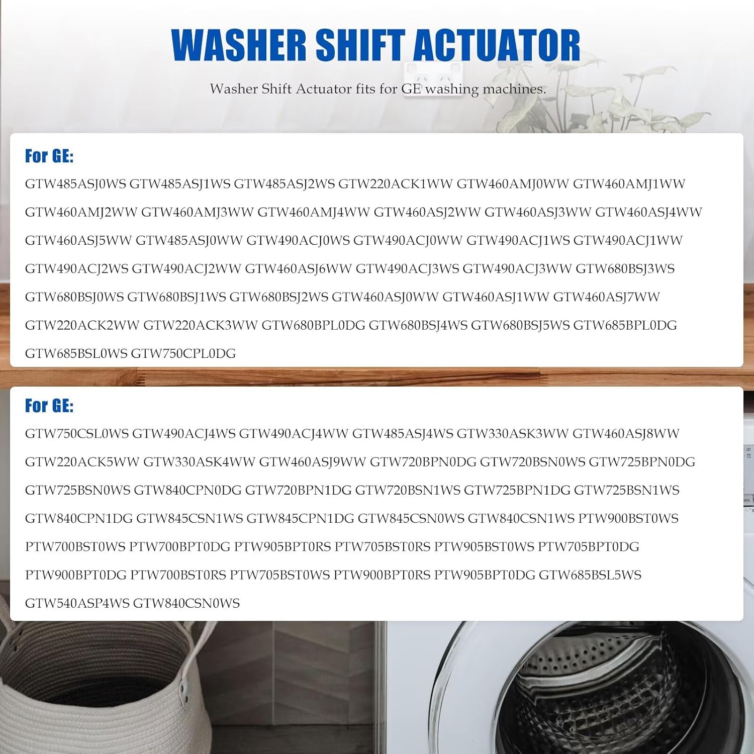 GTW465ASN8WW GTW465ASN9WW GTW465ASN3WW for GE Washer Parts Kit 5-Piece Set | Shift Actuator Drive Belt Clutch Spring Pulley Replacement | for GE Washing Machine Repair