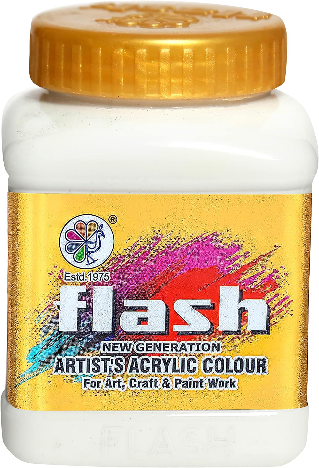 Flash Acrylic Colour (White, 500 ml)