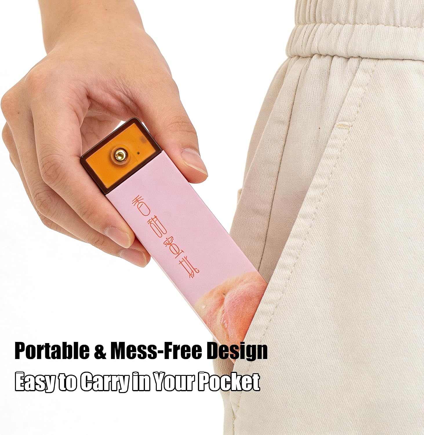 2-Pack Portable Incense Holder Set with 100 Sticks–(Pink) image 3