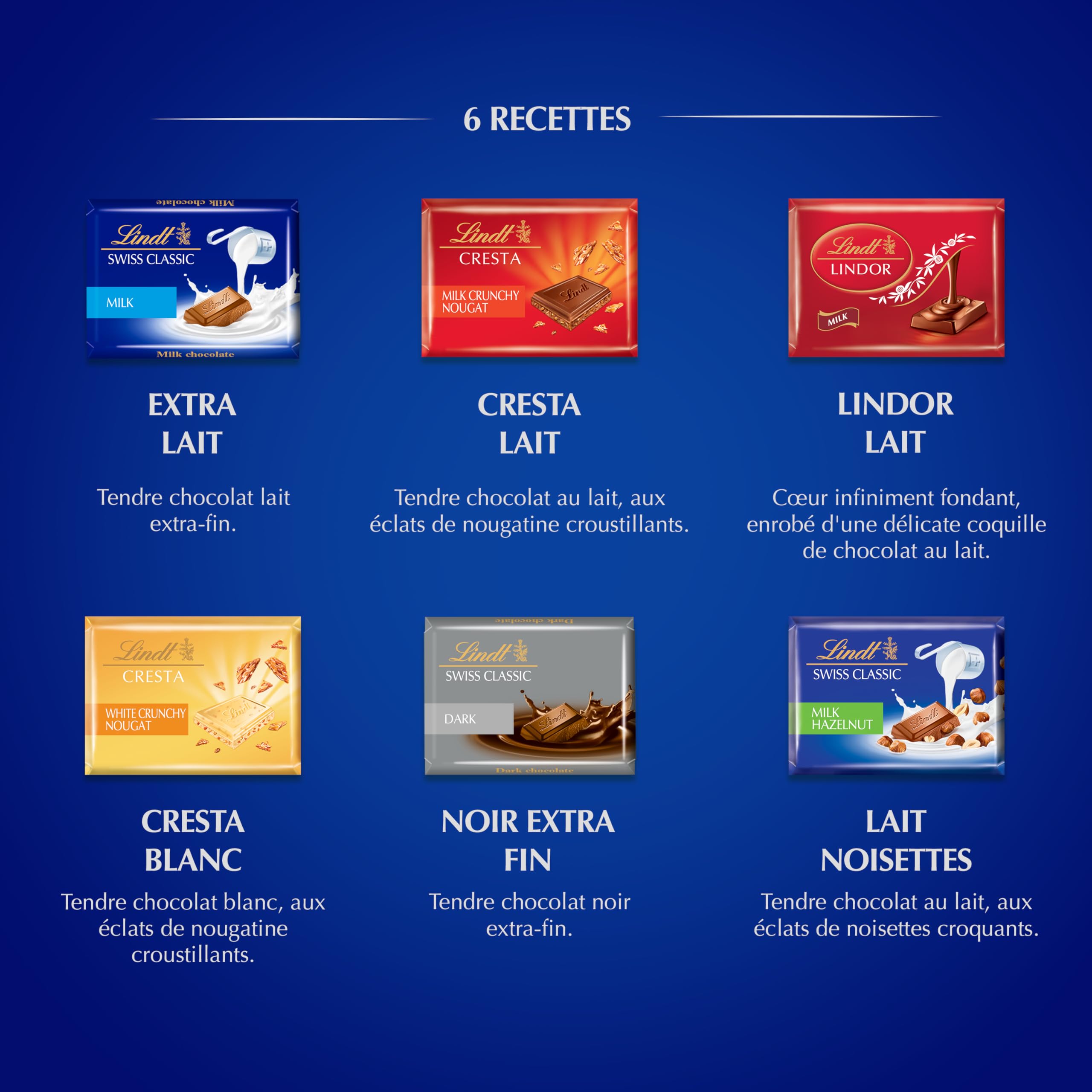 Lindt - Chocolats Suisses assortis -500g- Lot de 2