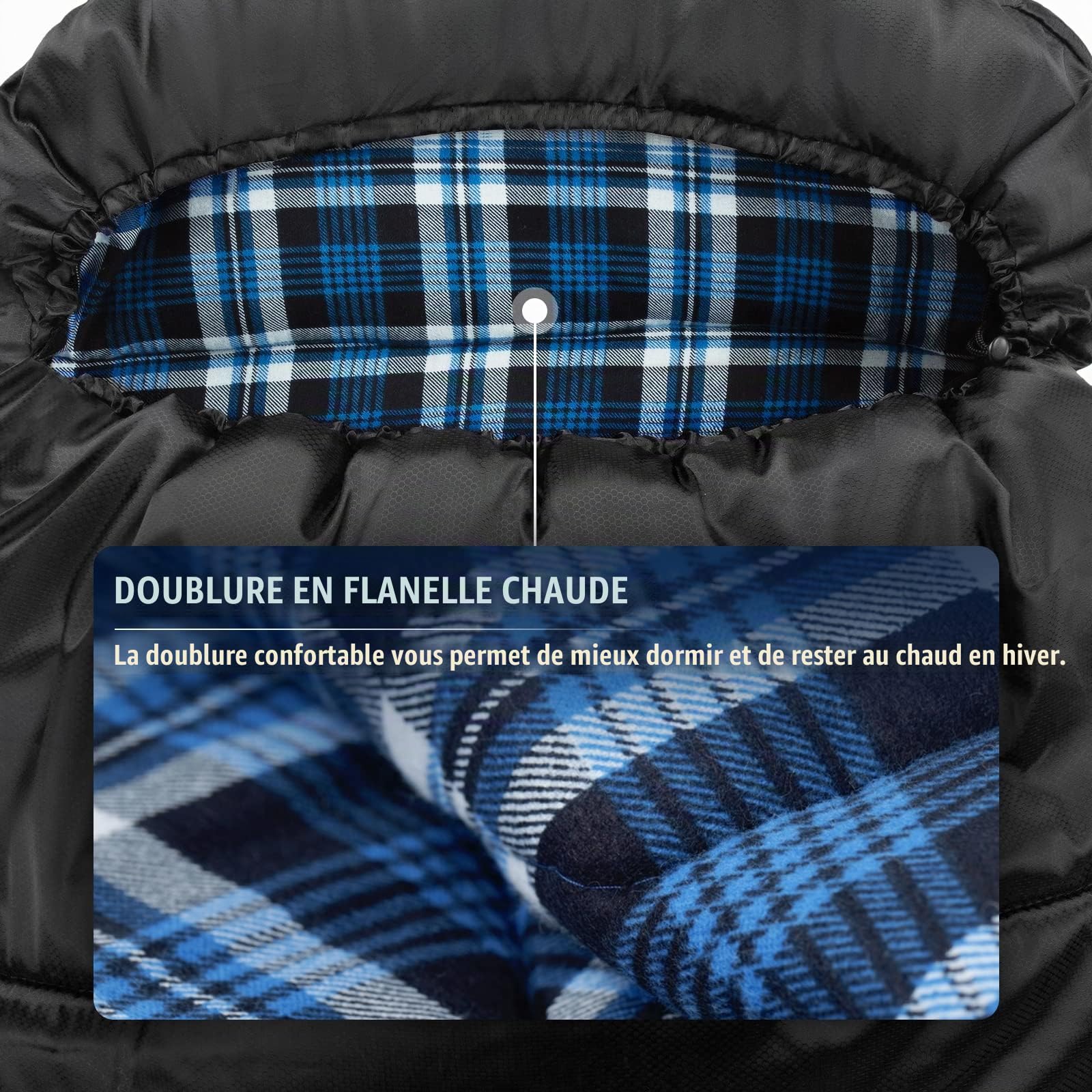 Forceatt Sac de Couchage 3 Saisons, Usage iIntérieur et Extérieur, Ultra Léger, Adapté à la Randonnée, au Camping et Aux Activités de Plein Air Sac de Couchage Adulte et Adolescent