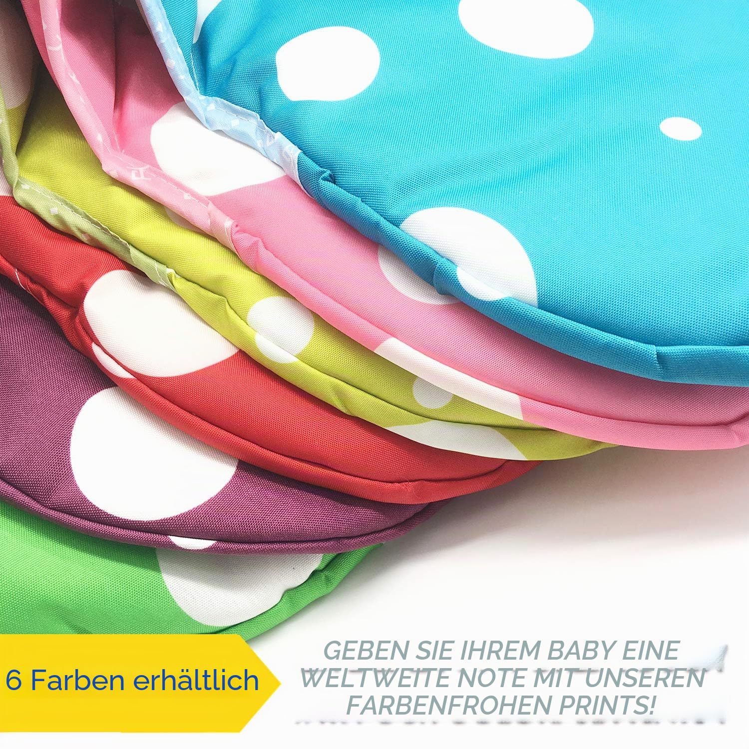 ZARPMA Sitzbezüge Kissen Kompatibel für Ikea Antilop Hochstuhl , Waschbar Faltbarer Baby Hochstuhl Bezug Kinder Sitz Covers Stuhlkissen(Blau)