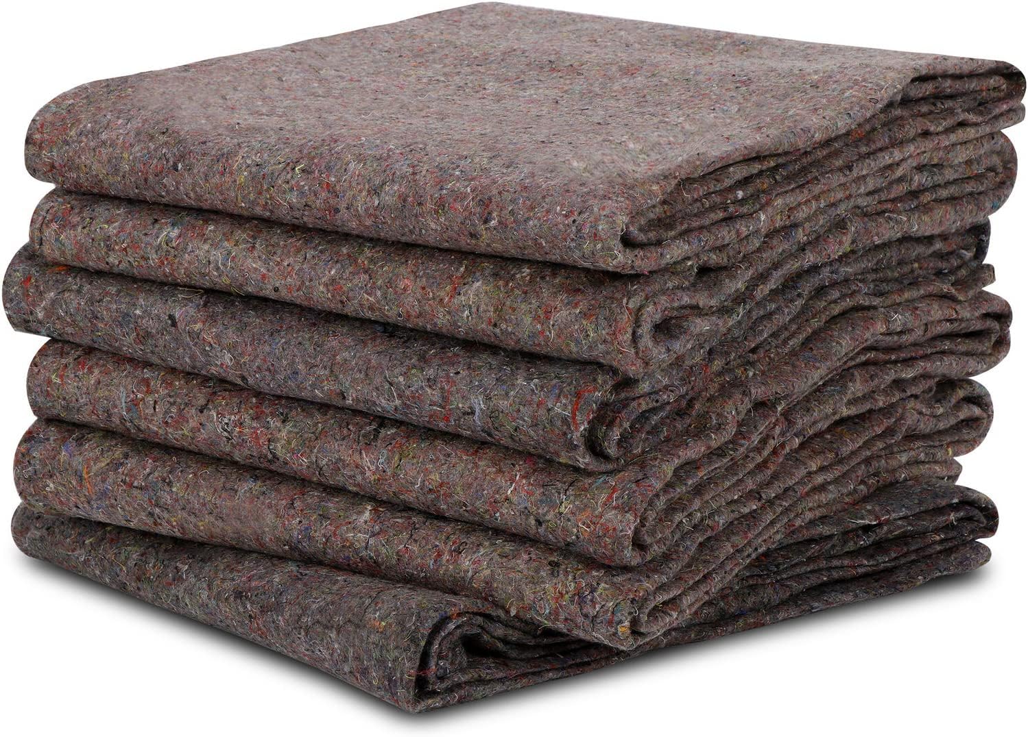 Non-Slip Packing Blankets 53x74 inch, TV Construction Storage Supplies, Cover Against Shocks Scratches, Heavy-Duty Furniture Pads, Multiple Uses, Moving Blanket, Protection of Mirrors and Glass-12pack
