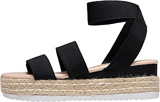 Vepose Women's Platform Sandals Wedge Espadrilles, 2.2 Inch Elastic Strap Open Toe, Comfortable Cute Sandalias, Dressy Sum Price In India